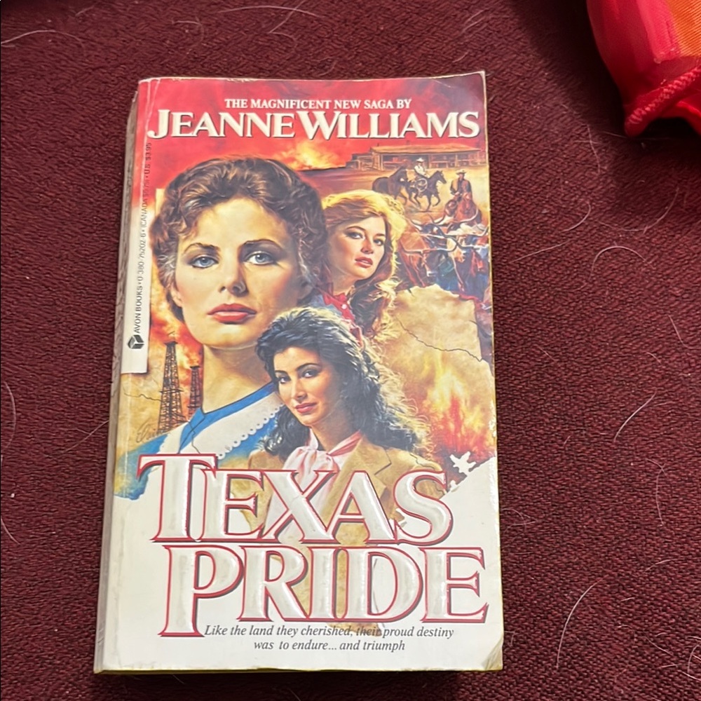 Texas Pride, By Jeanne Williams, Red and White Vintage Romance Novel